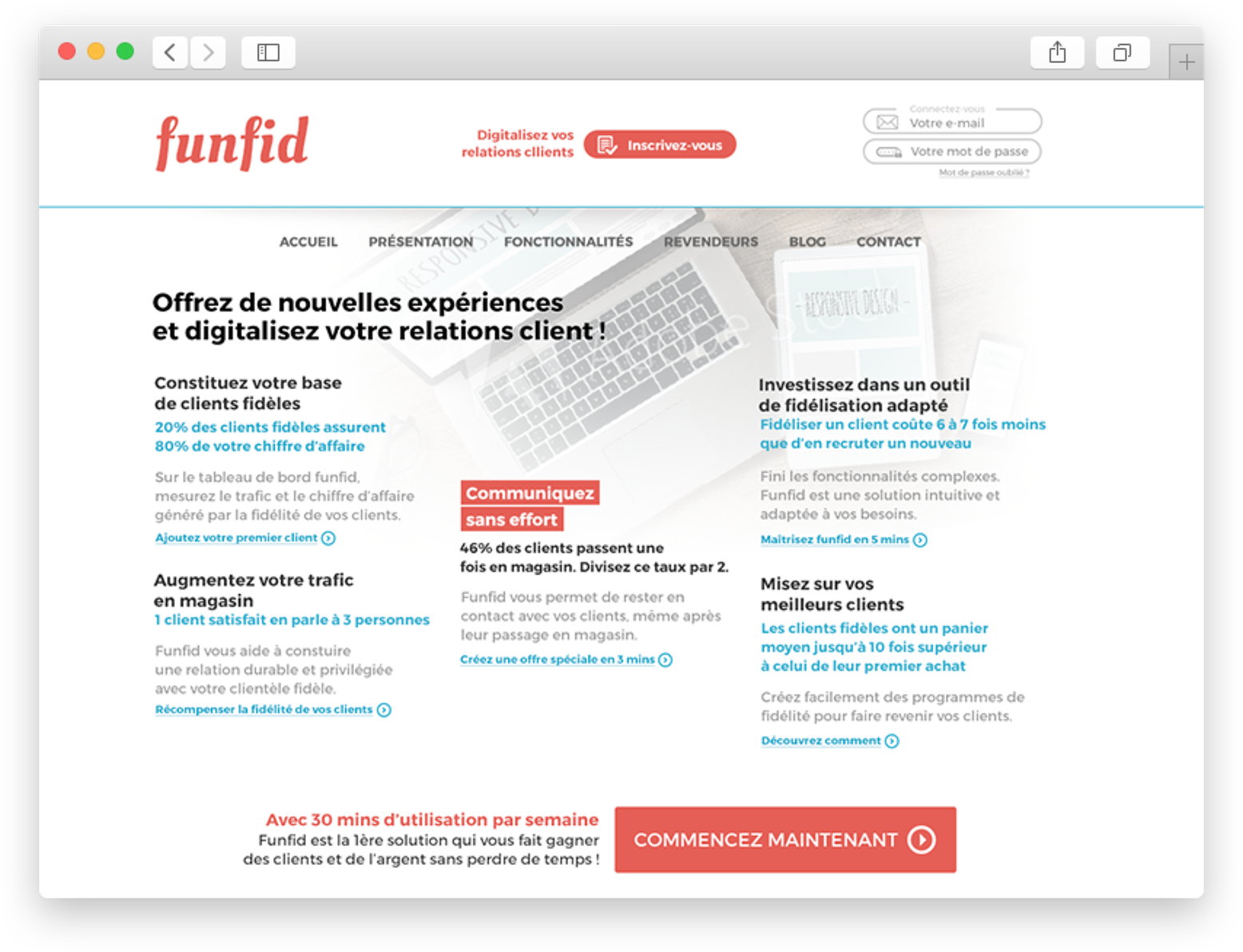 Détails des services proposés par la plateforme de fidélité Funfid