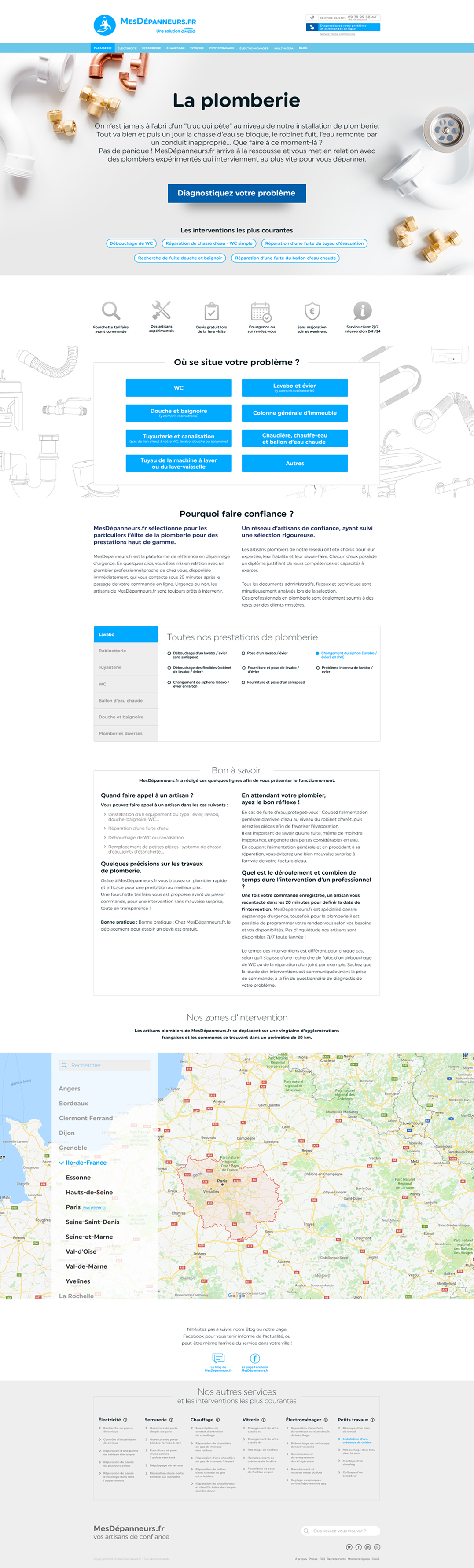 Refonte de page thématique de MesDépanneurs.fr