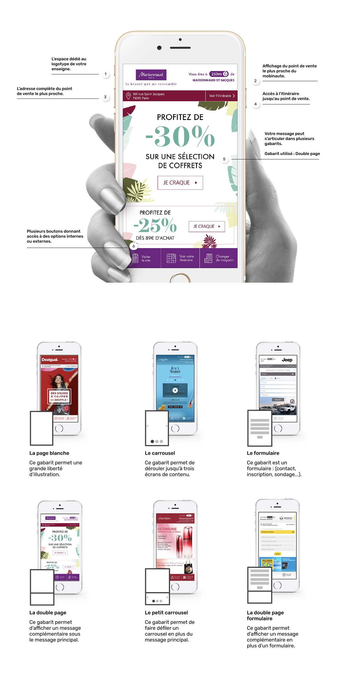 Construction de la landing page Drive to Store